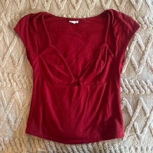 Garage Red Going-Out Cutout Top
